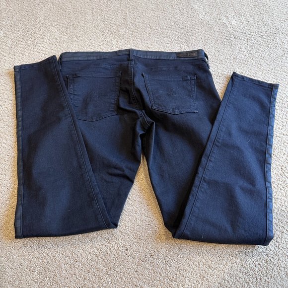 AG Adriano Goldschmied Jean Jackson Black Contour Tuxedo Skinny Low Boho Size 31 - Picture 13 of 15